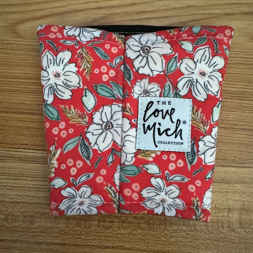 Love Mich Coffee Cozy -Regular Red Floral